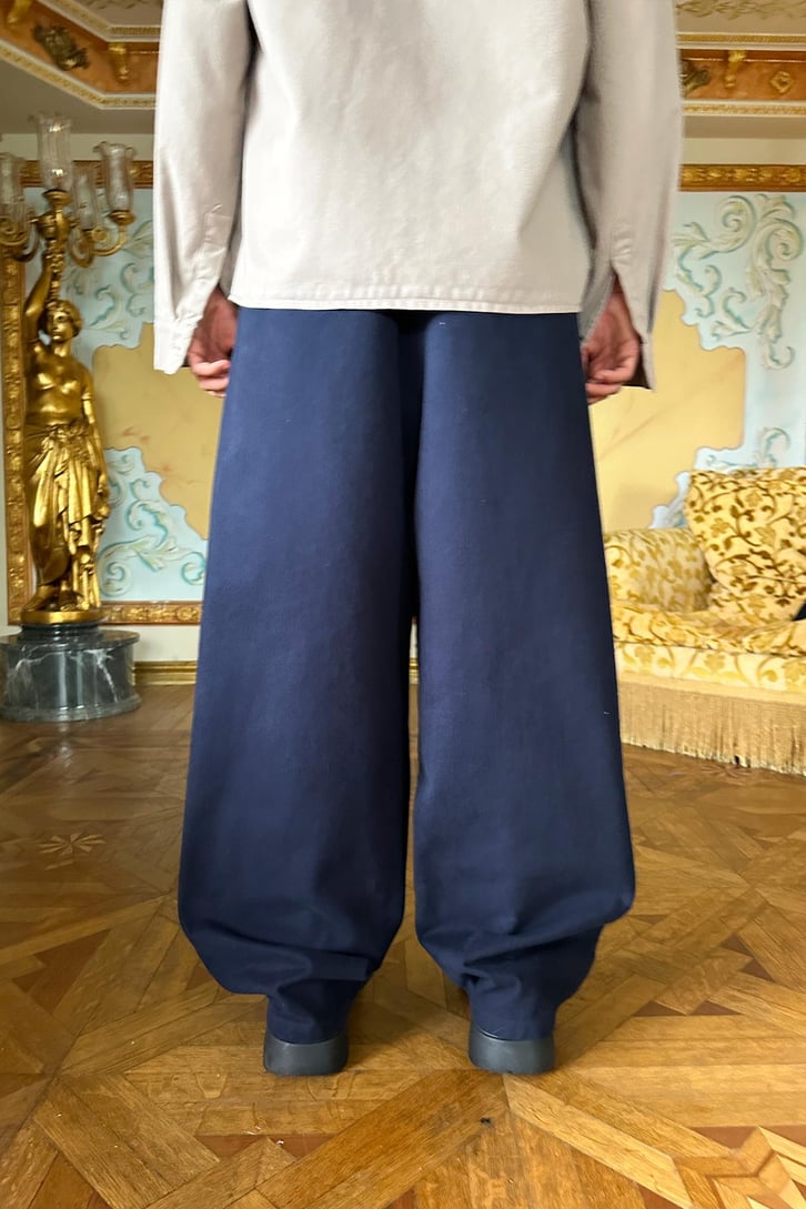 Bel Lastikli Gabardin Baggy Pantolon