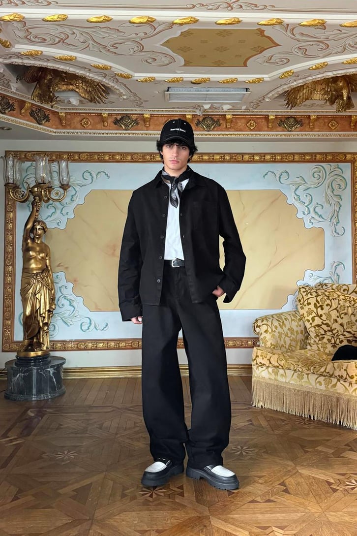 Bel Lastikli Gabardin Baggy Pantolon