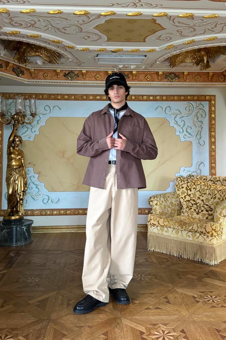 Bel Lastikli Gabardin Baggy Pantolon