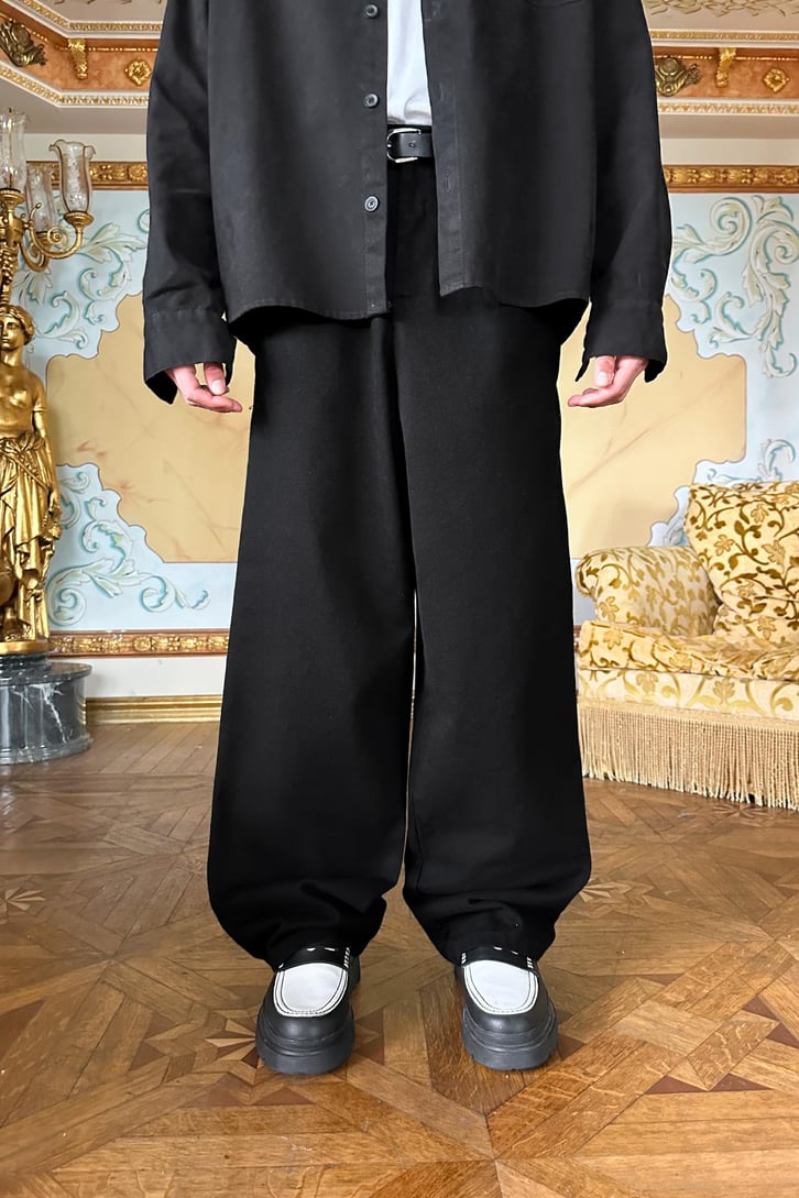Bel Lastikli Gabardin Baggy Pantolon