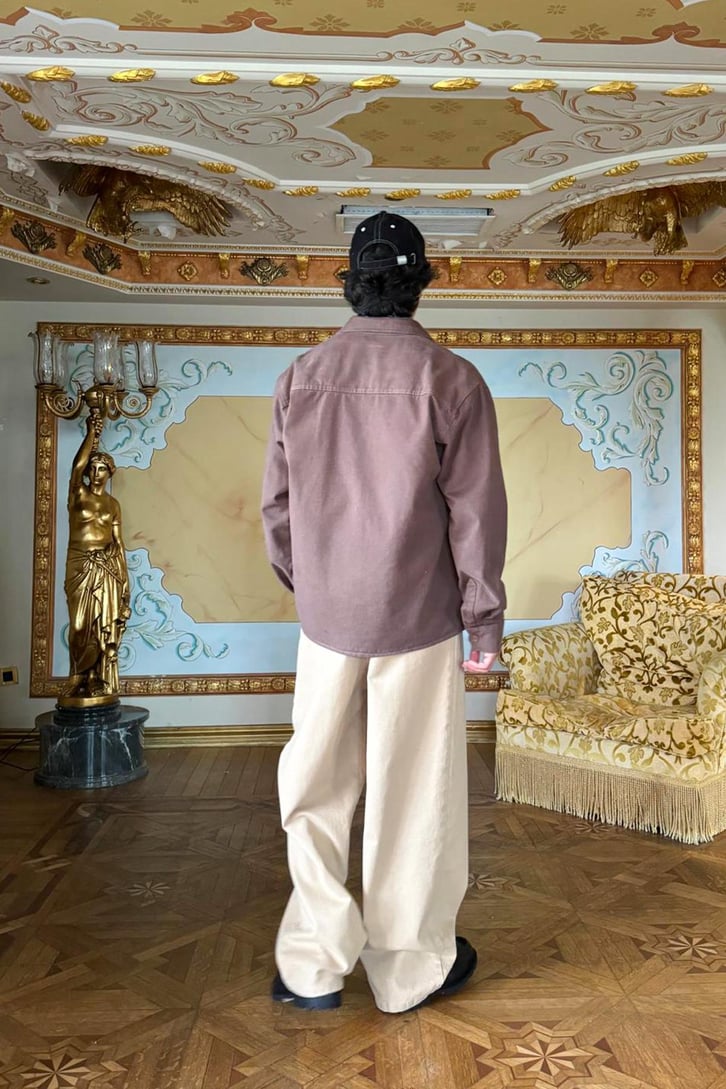 Bel Lastikli Gabardin Baggy Pantolon