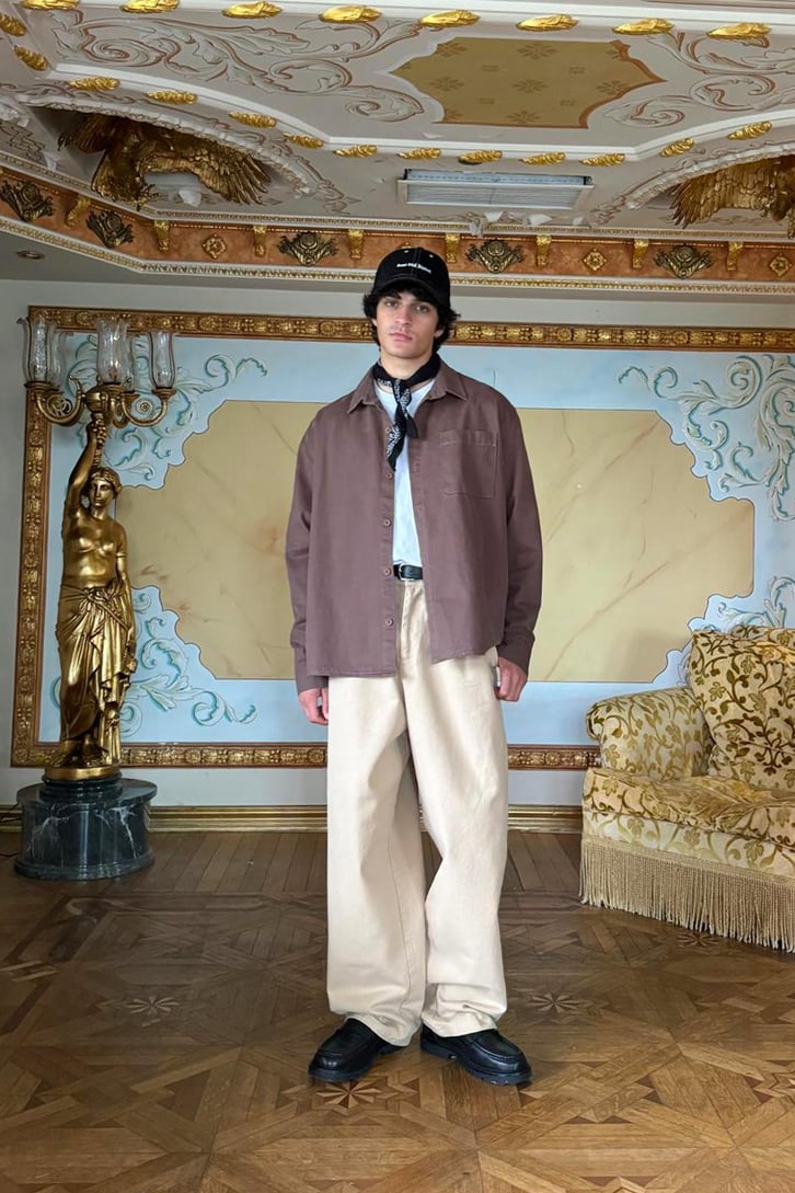 Bel Lastikli Gabardin Baggy Pantolon