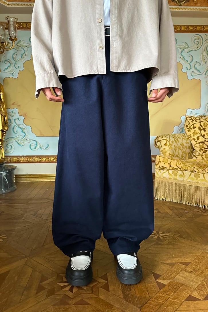 Bel Lastikli Gabardin Baggy Pantolon