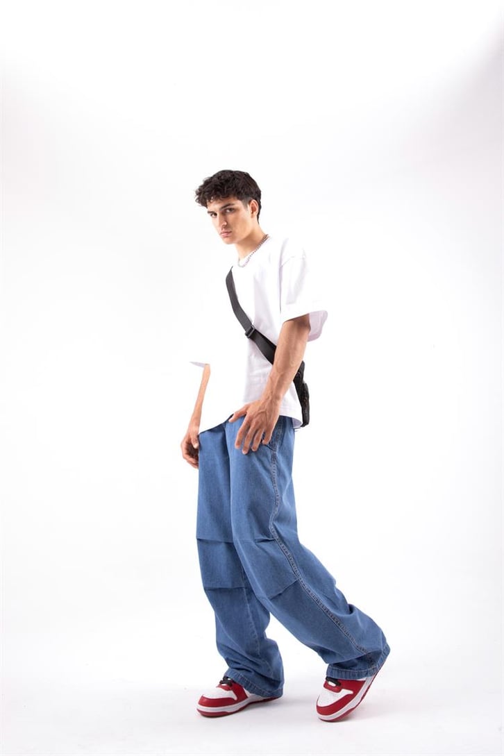 Bel - Paça Lastikli Paraşüt Pantolon