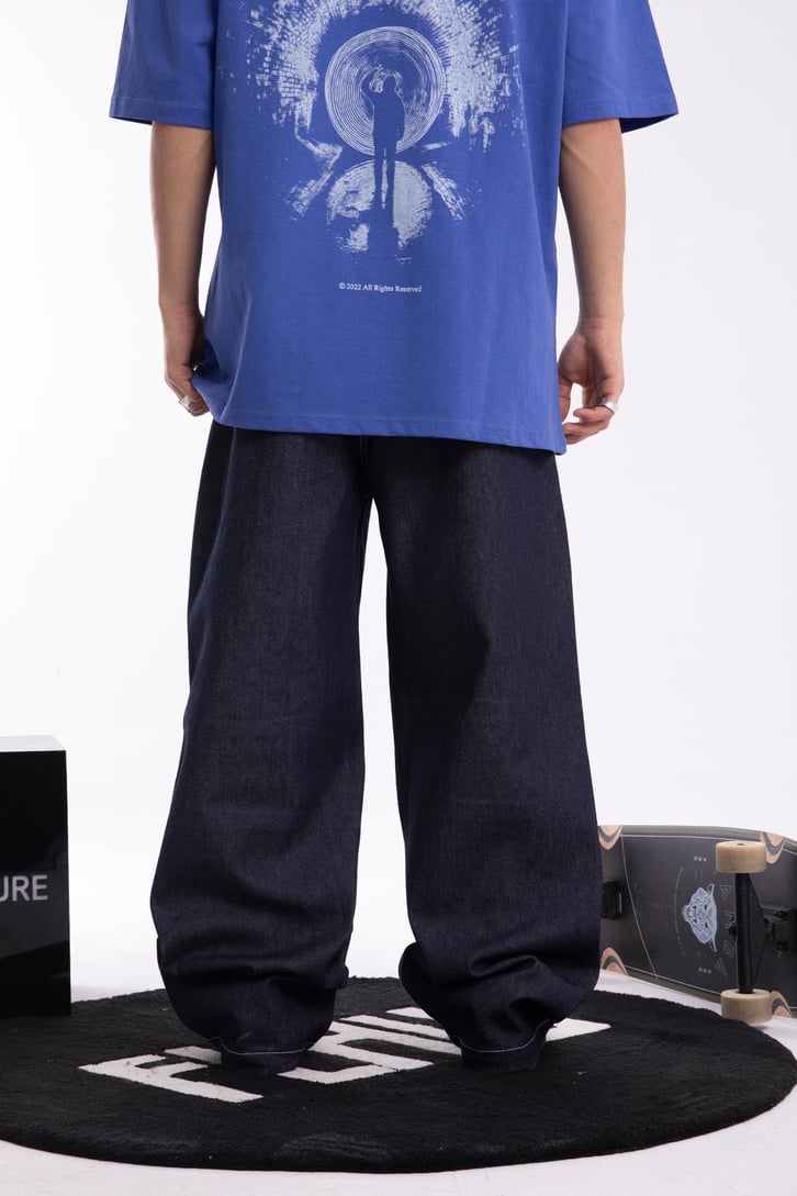Beli Lastikli Baggy Jean