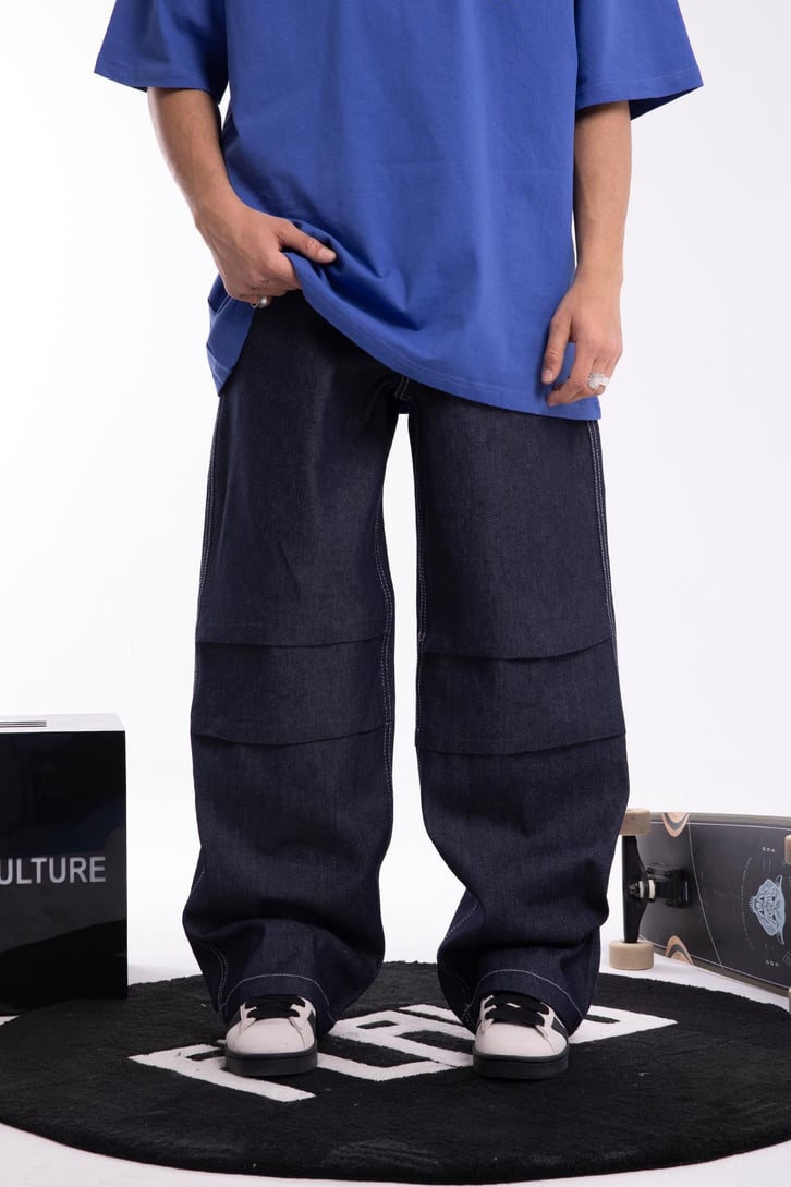 Beli Lastikli Baggy Jean