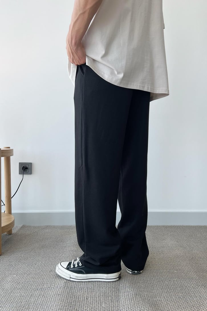 Beli Lastikli Basic Lacivert Baggy Eşofman