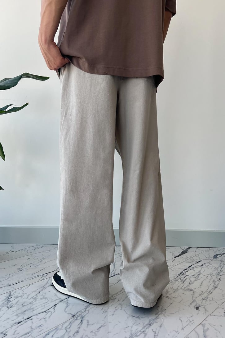 Beli Lastikli Siyah Relax Fit Pantolon
