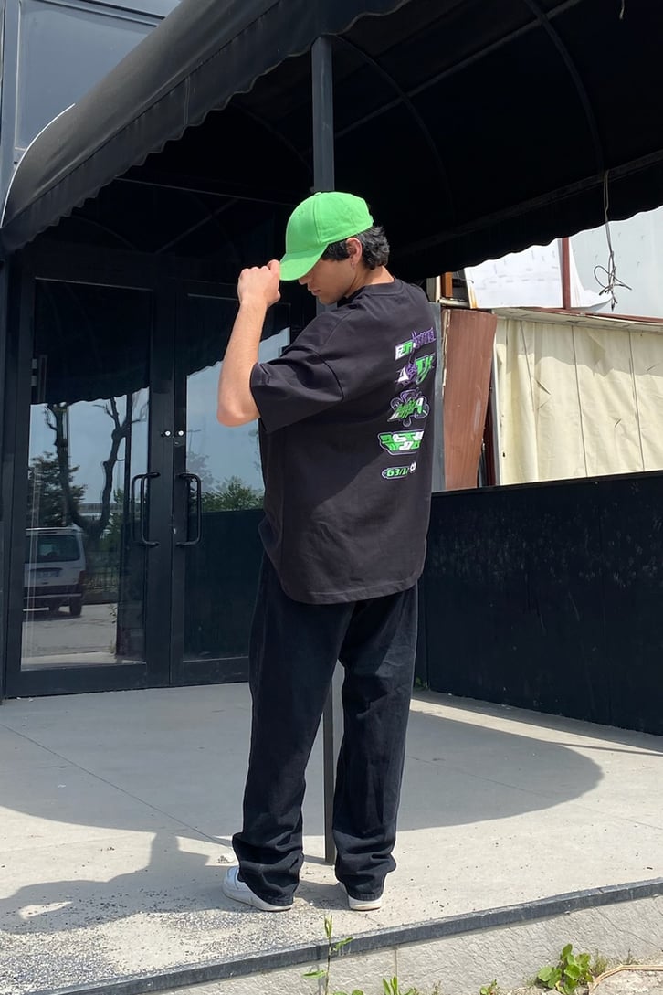 Beta Versions Baskılı Oversize Tshirt