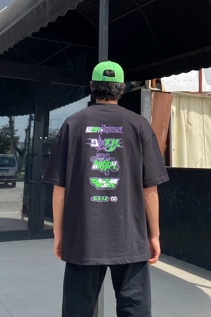 Beta Versions Baskılı Oversize Tshirt