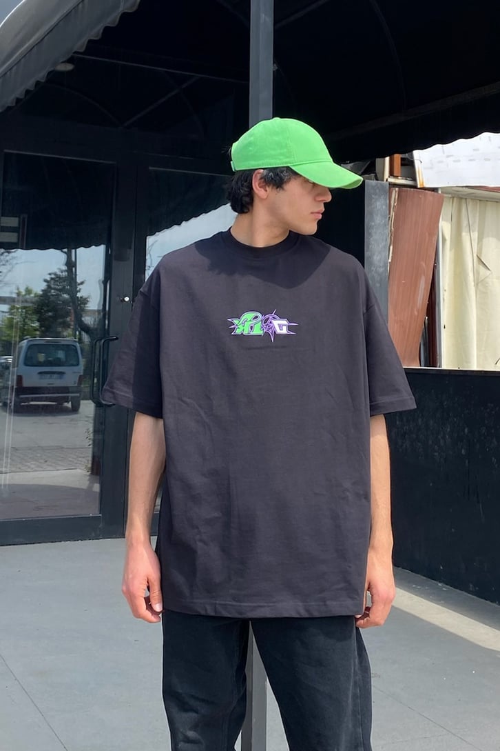 Beta Versions Baskılı Oversize Tshirt