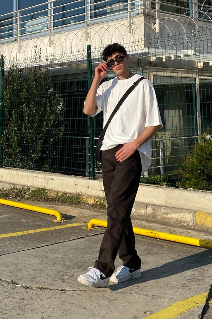 Beyaz Oversize Basic Premium Tee