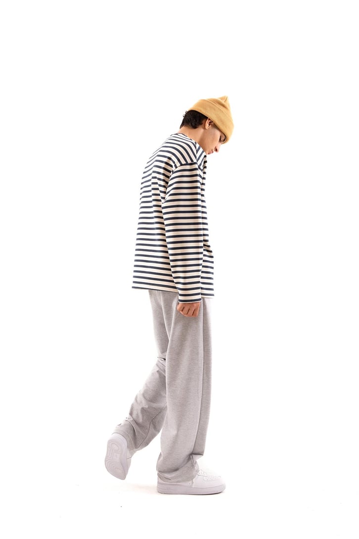 Bisiklet Yaka Lacivert Oversize Sweatshirt