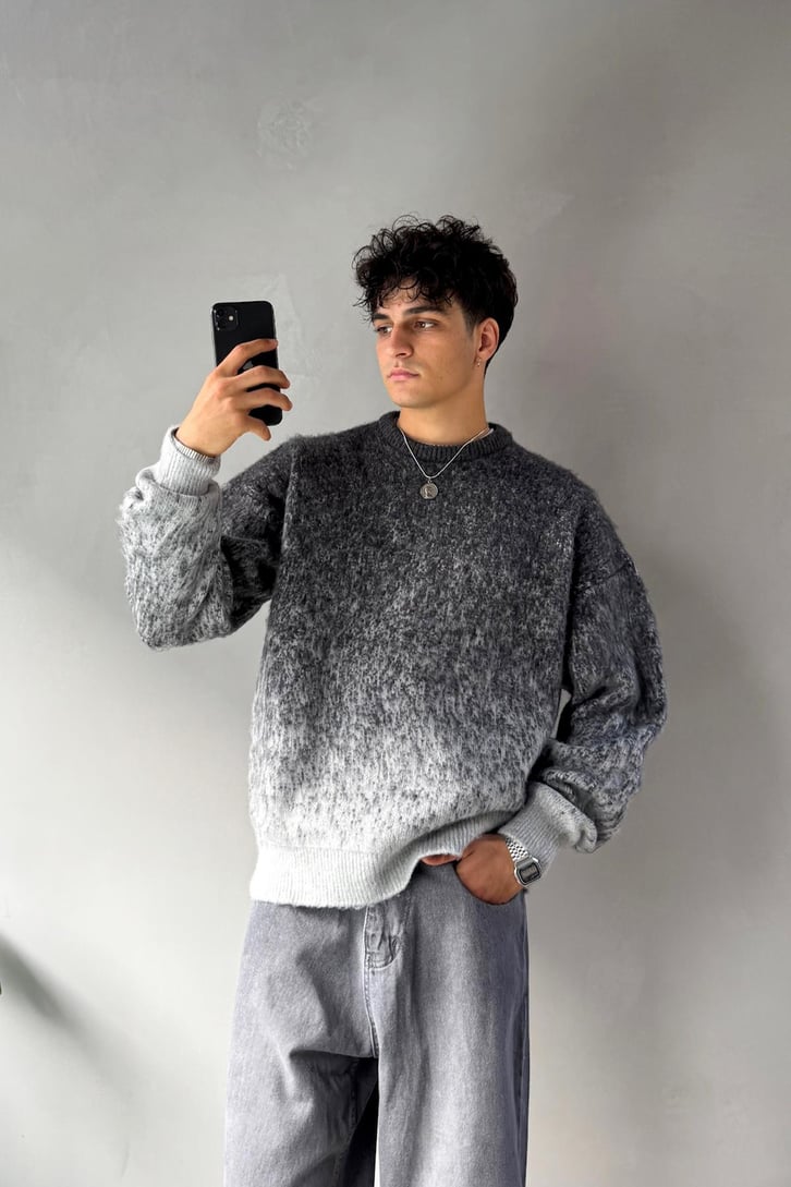 Bisiklet Yaka Oversize Kazak
