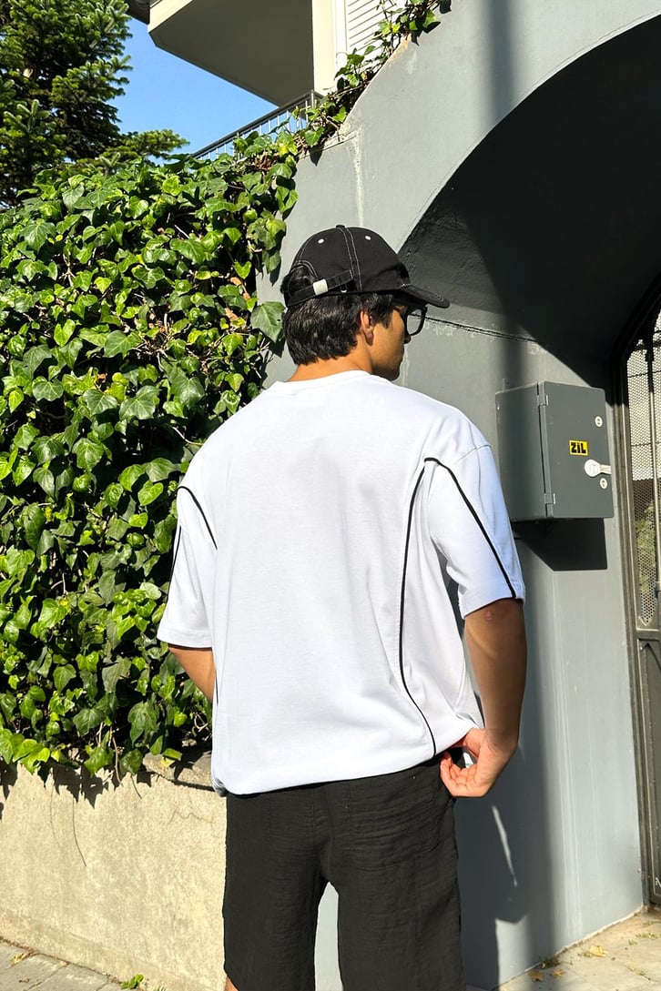 Biye Geçişli Oversize Tişört