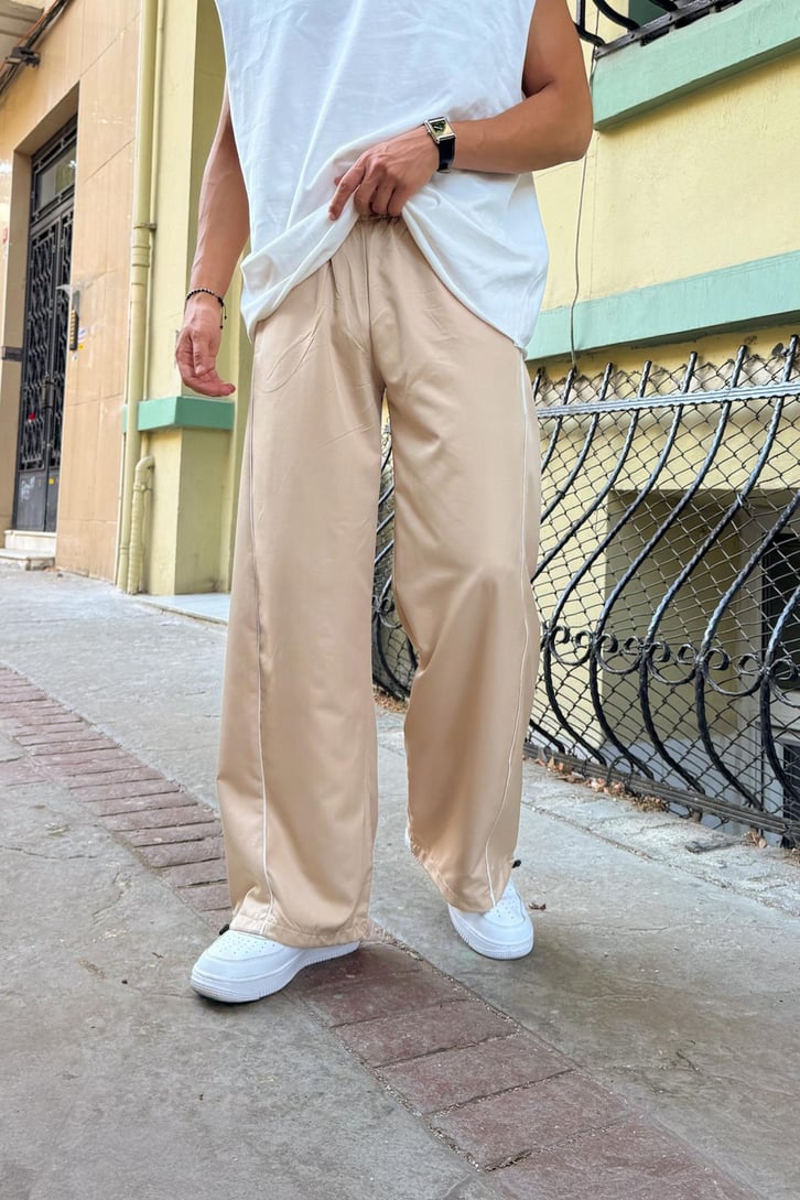 Biyeli Stoperli Paraşüt Pantolon