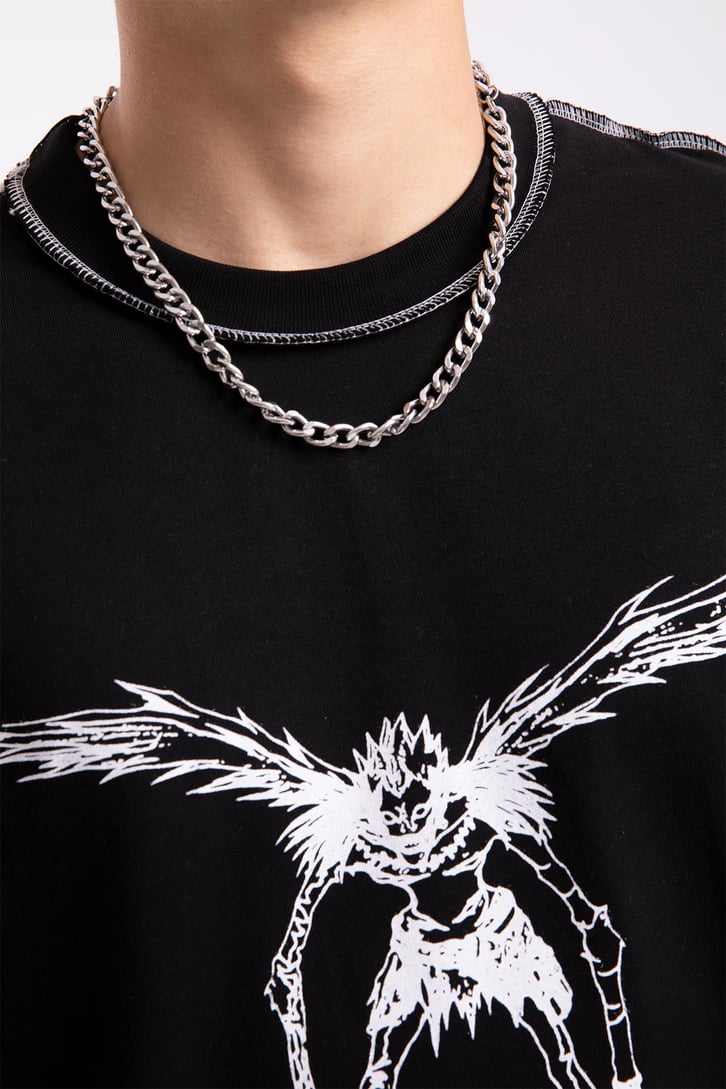Black Air Baskılı Siyah Oversize Tshirt