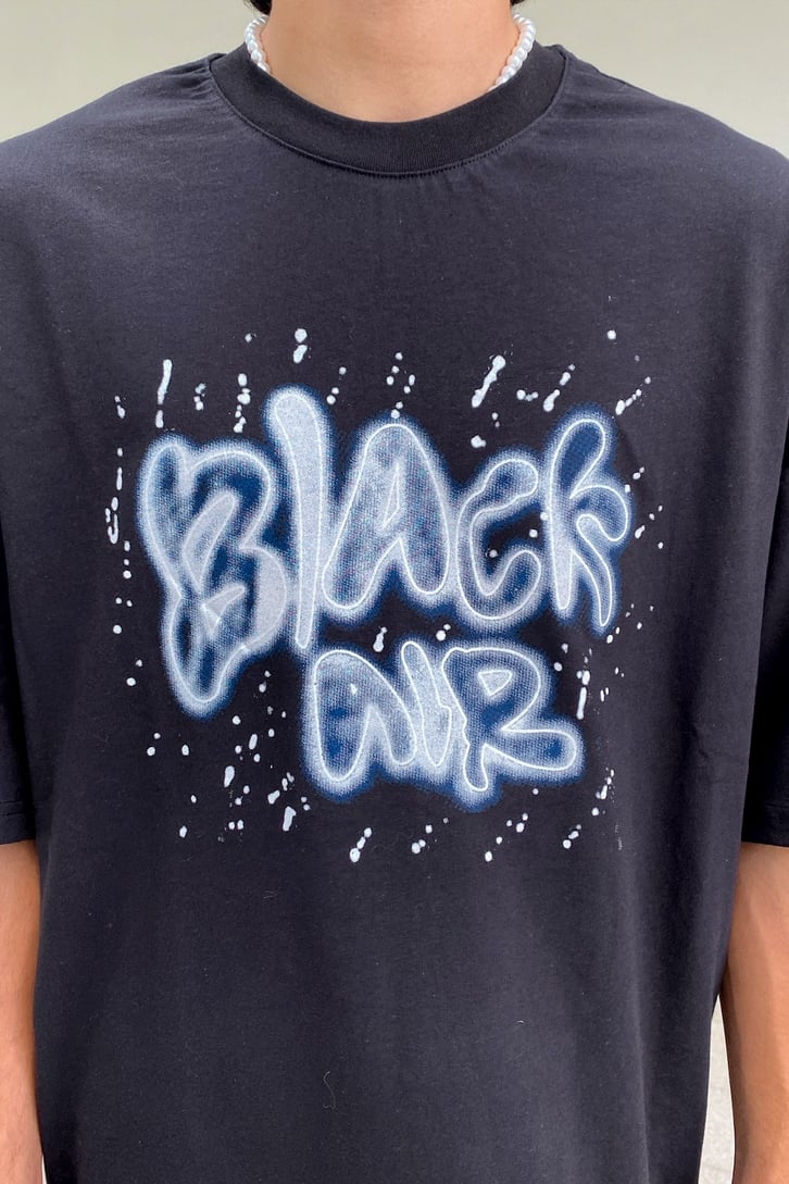 Black Air Graffiti Bakılı Oversize Tshirt