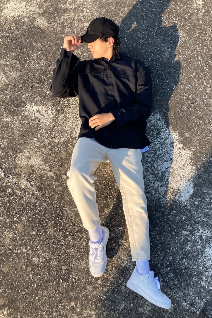 Black Two-Use Shirt Jacket