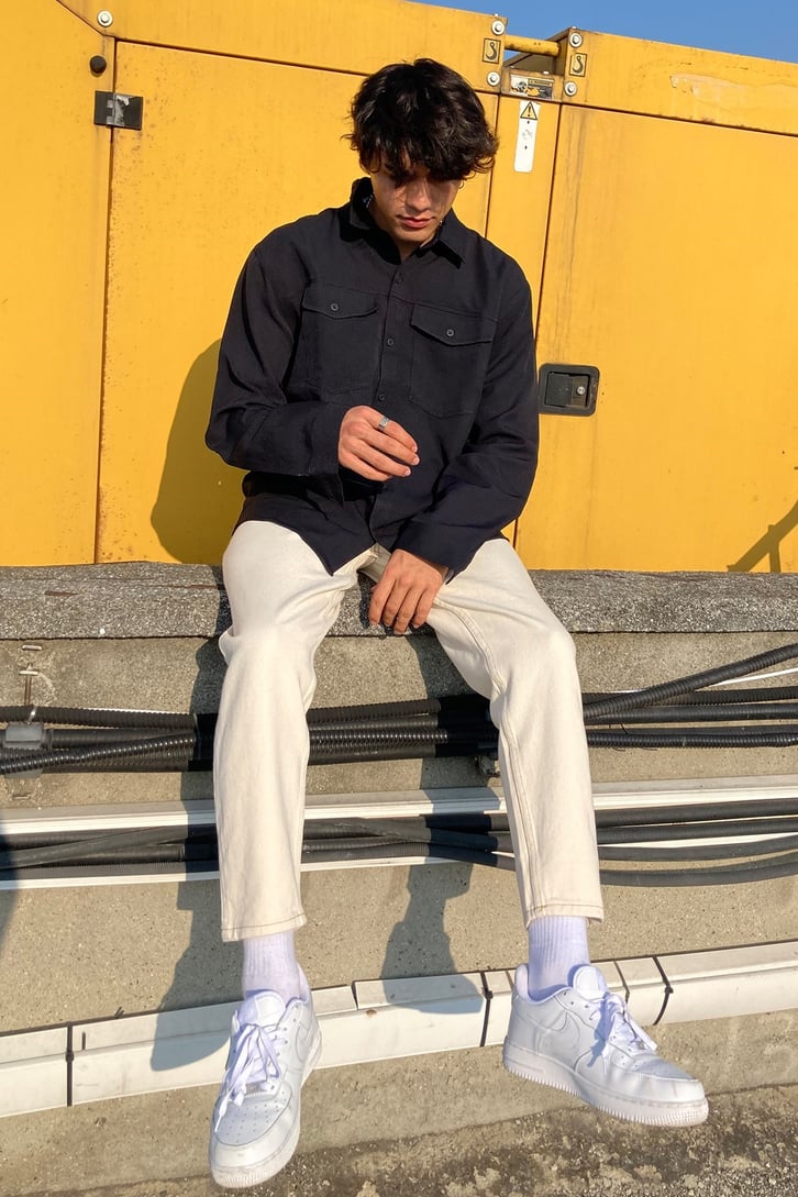 Black Two-Use Shirt Jacket
