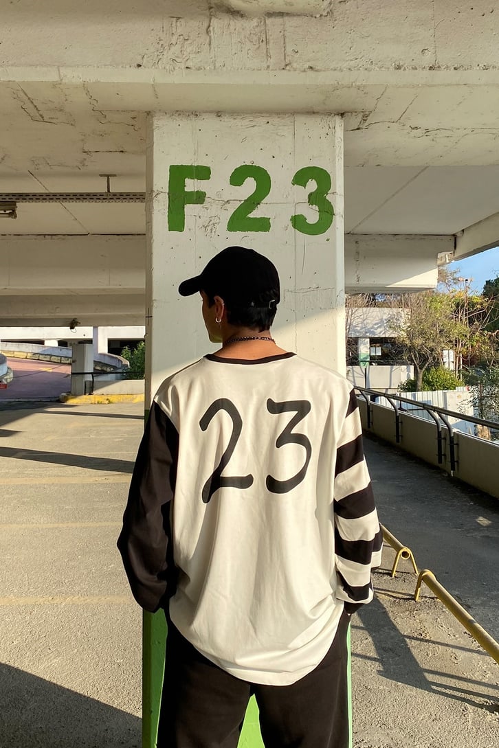 Block Desen Extra Oversize Longsleeve Tee