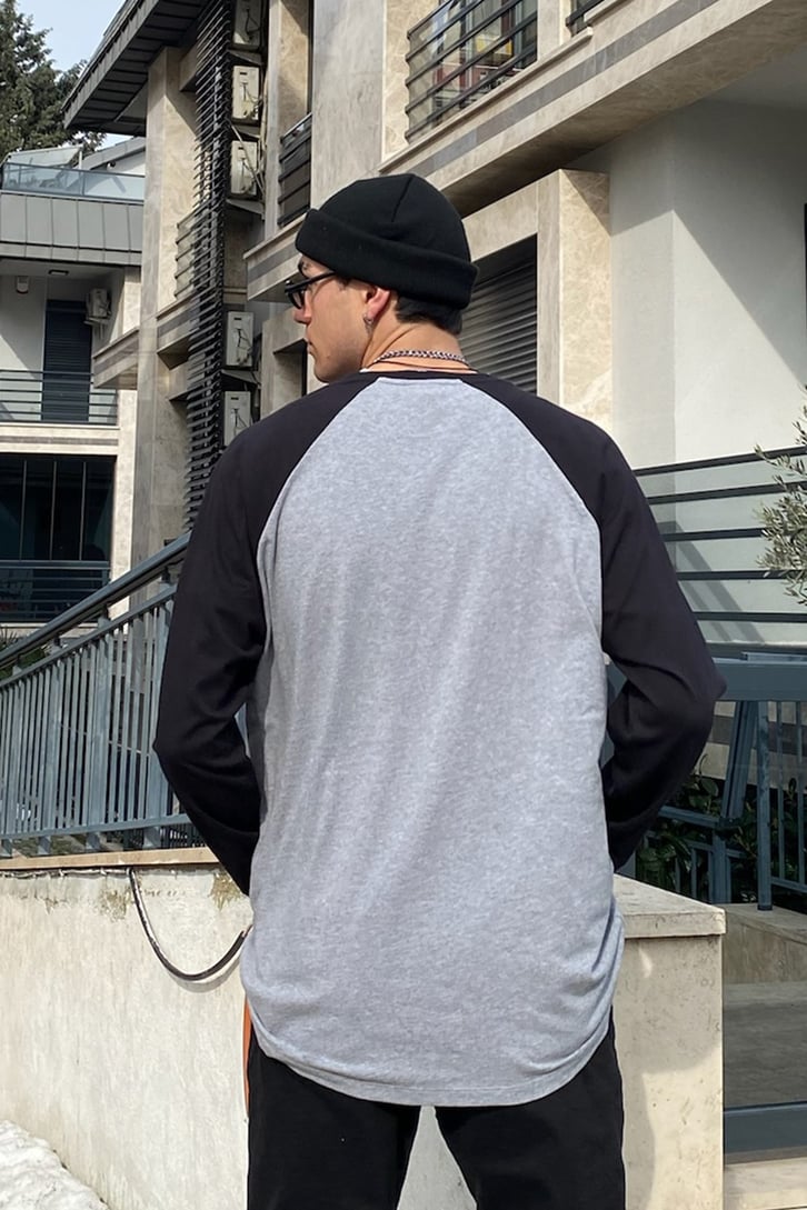 Blok Desen Oversize Collage Style Sweatshirt