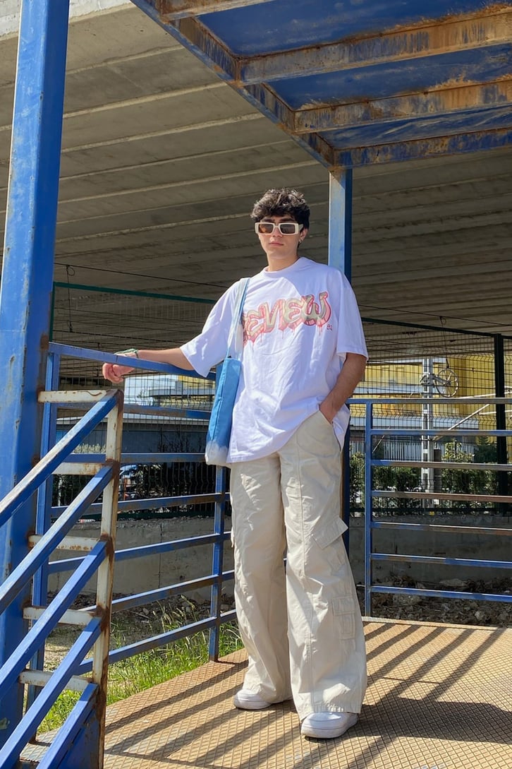 Bloody Grafiti Baskılı Oversize Tshirt