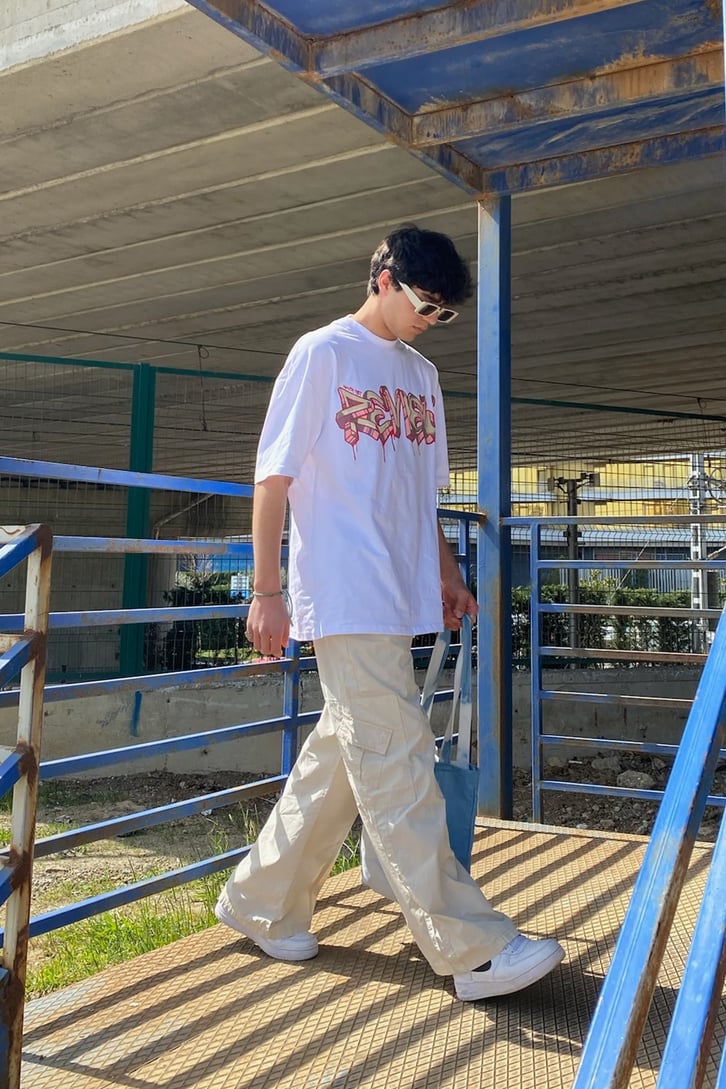 Bloody Grafiti Baskılı Oversize Tshirt