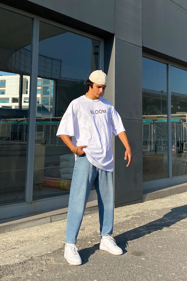 Bloom Sırt Baskılı Oversize Tshirt