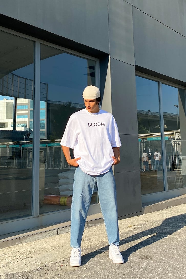 Bloom Sırt Baskılı Oversize Tshirt