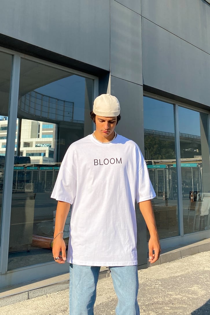 Bloom Sırt Baskılı Oversize Tshirt