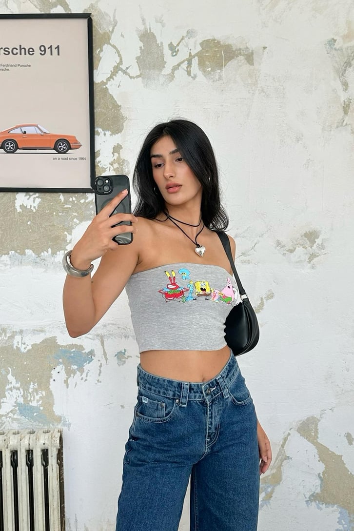 Bob Baskılı Crop