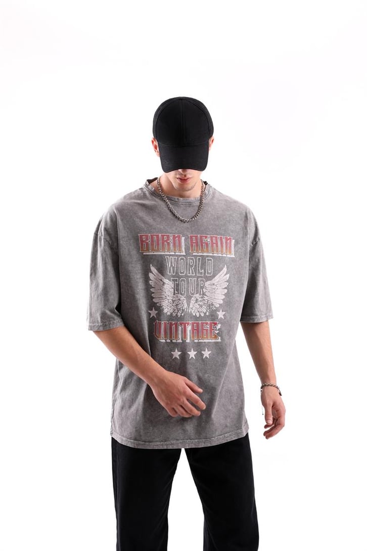 Born Again Vintage Acid Wash Oversize Tshirt