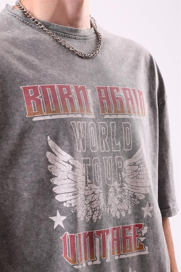 Born Again Vintage Acid Wash Oversize Tshirt