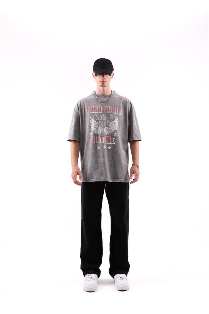 Born Again Vintage Acid Wash Oversize Tshirt