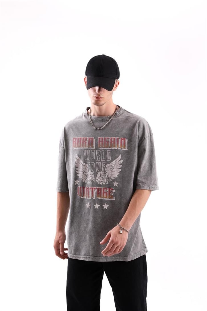 Born Again Vintage Acid Wash Oversize Tshirt