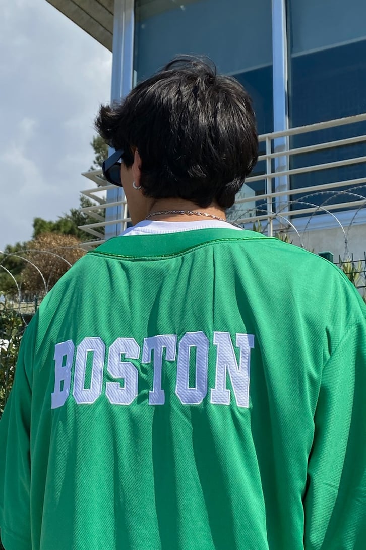 Bostom Clover Yeşil Oversize Forma