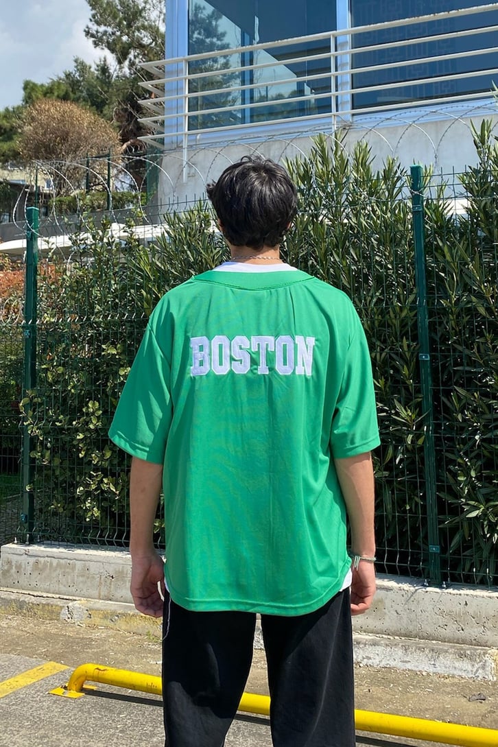 Bostom Clover Yeşil Oversize Forma