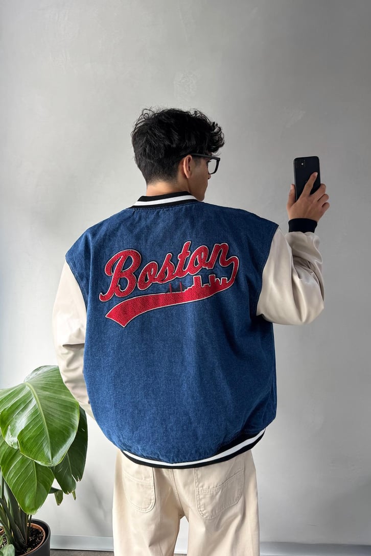 Boston Nakışlı Kolej Ceket