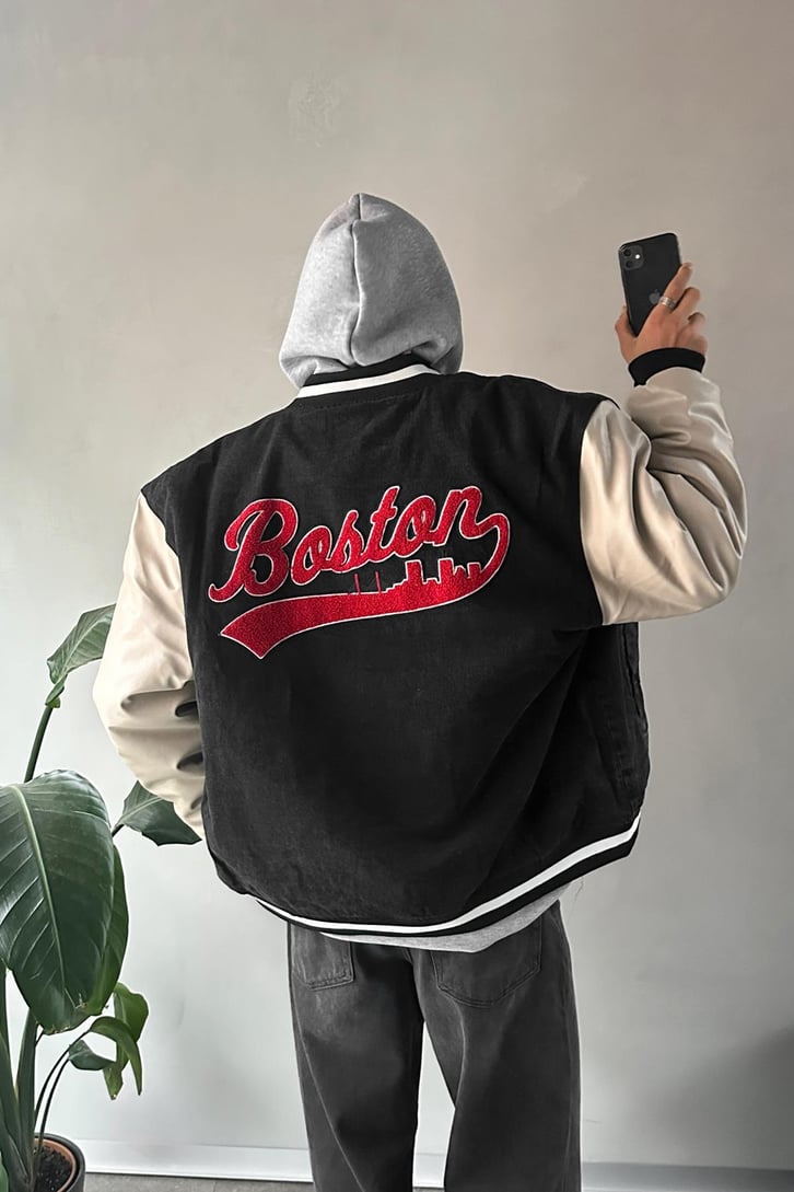 Boston Nakışlı Kolej Ceket