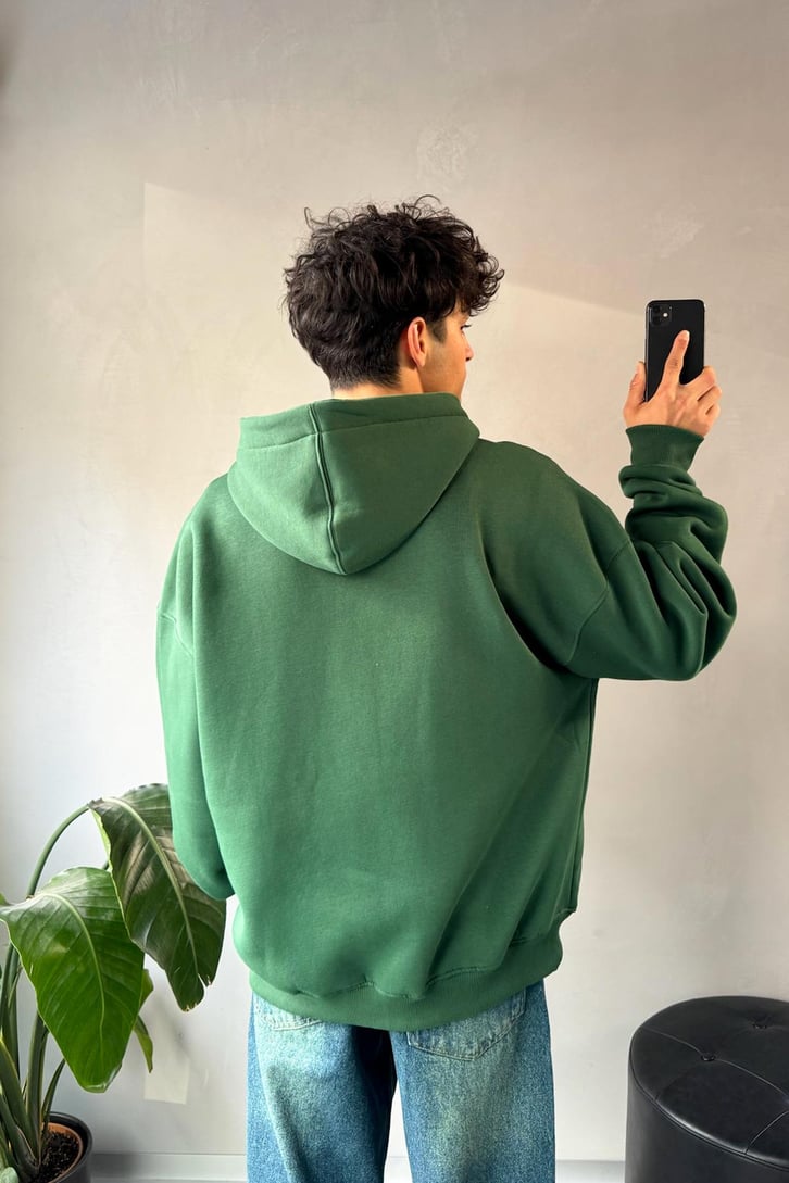 Boston Nakışlı Zip Hoodie