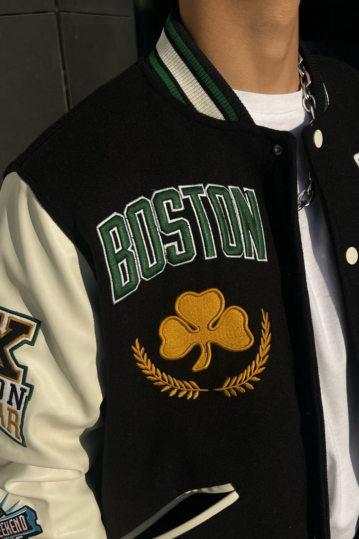 Boston Patch Detay  Premium Kolej Ceket