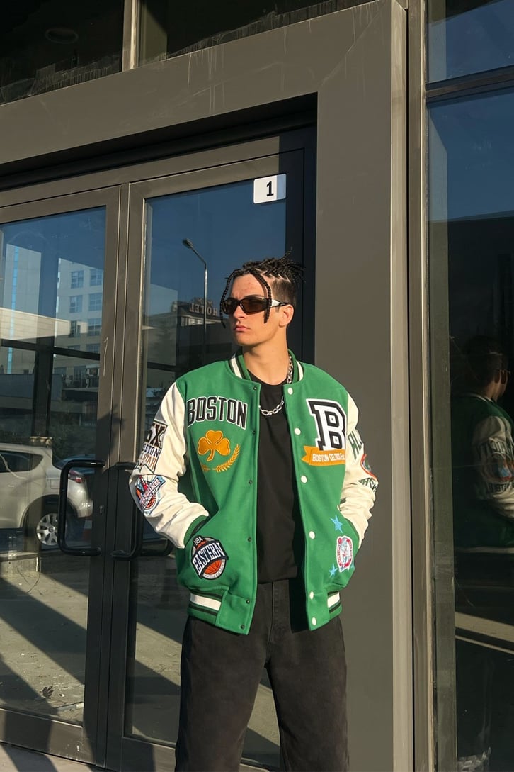 Boston Patch Detay  Premium Kolej Ceket