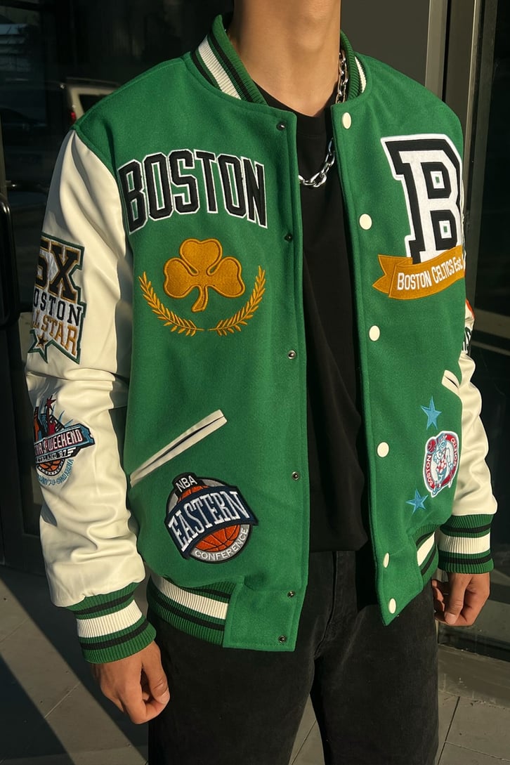 Boston Patch Detay  Premium Kolej Ceket