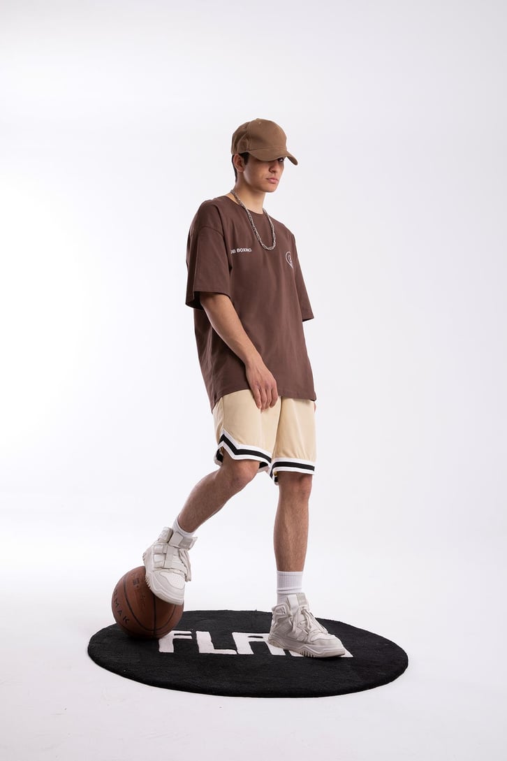 Boxing Club Baskılı Oversize Tshirt