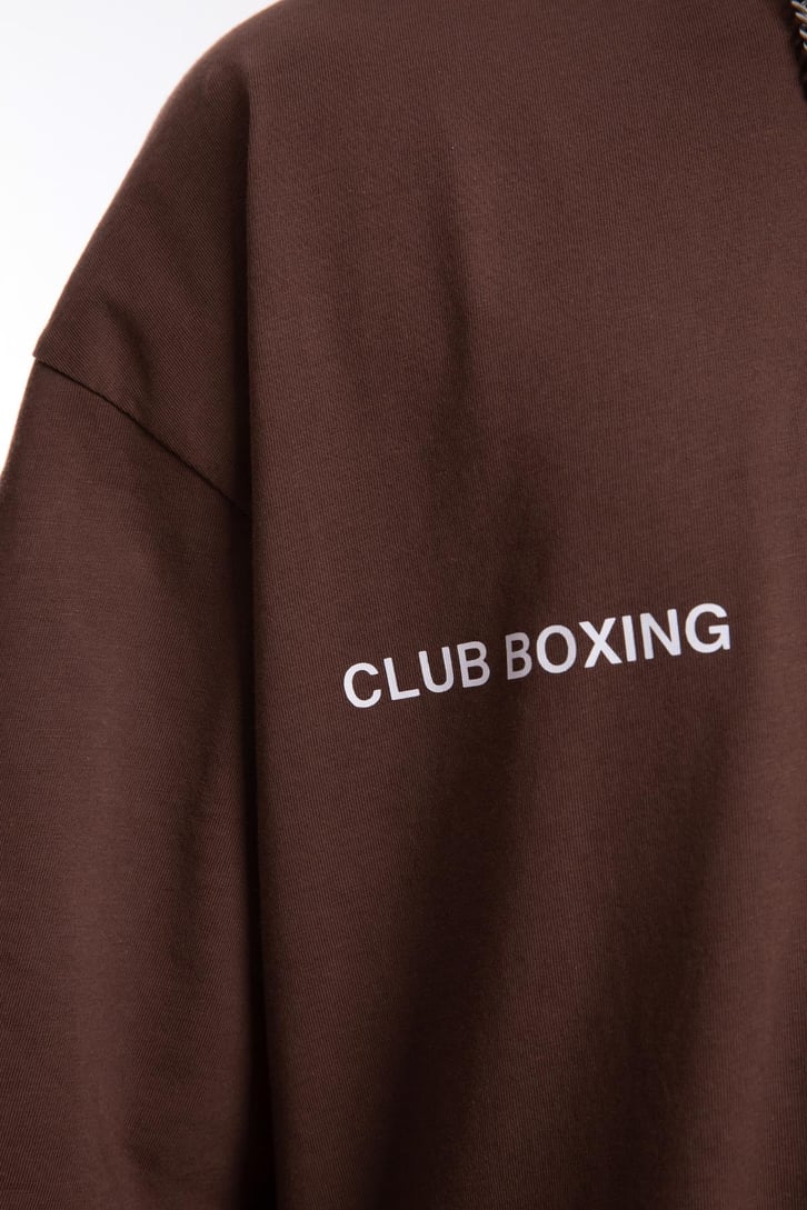 Boxing Club Baskılı Oversize Tshirt