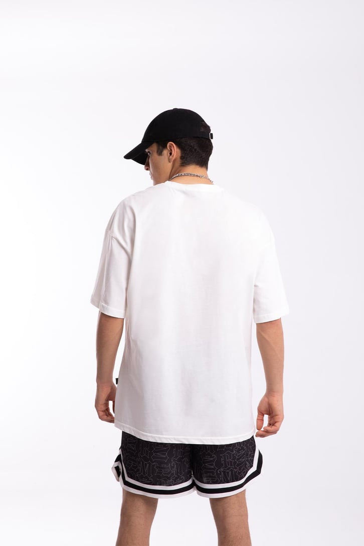 Brklyn 7 Baskılı Oversize Tshirt