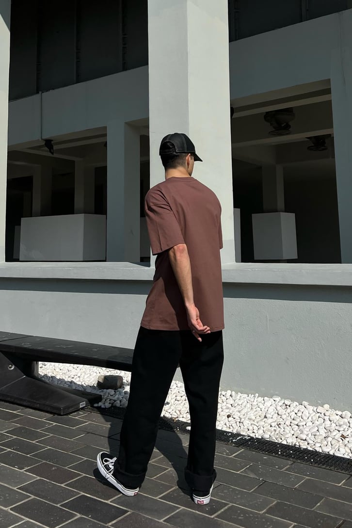 Brooklyn Baskılı Oversize Tshirt