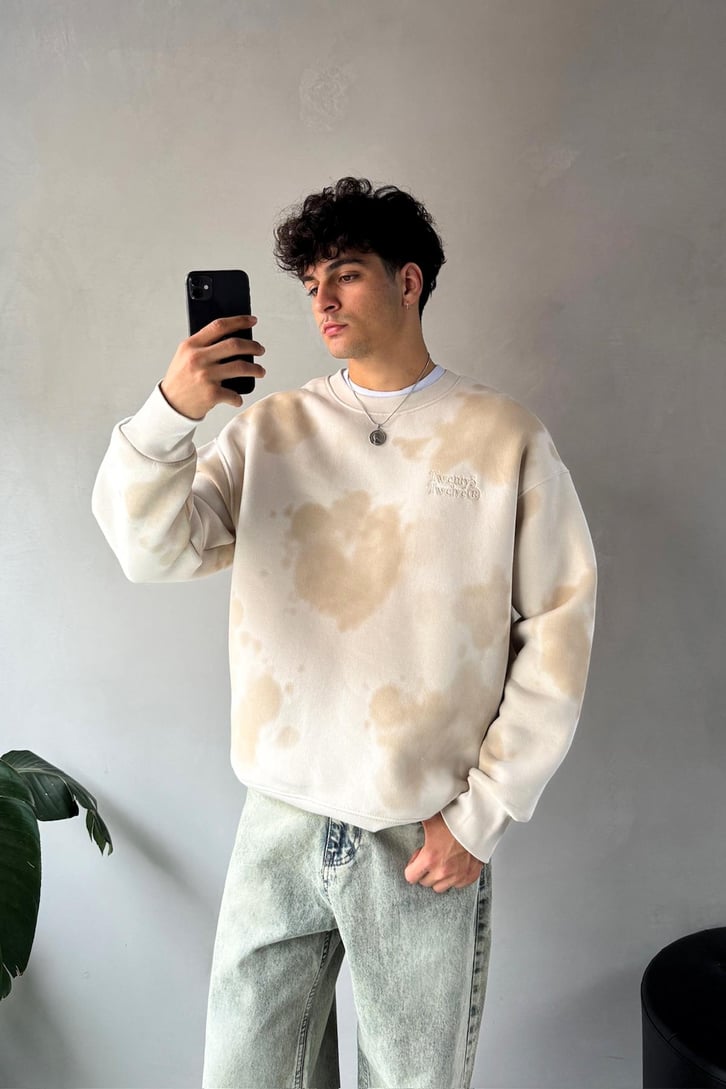 Bulut Desenli Oversize Sweatshirt