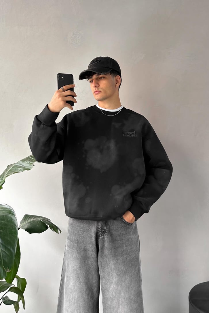 Bulut Desenli Oversize Sweatshirt